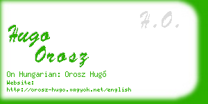 hugo orosz business card